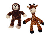 Girafe en peluche avec corde a l interieur   42 cm