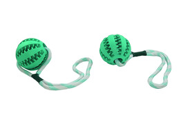 Rubber ball with rope  DENTAL LINE    display 20 pcs. 