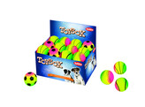 Foam rubber balls  RAINBOW    6 3 cm  display 24 pcs