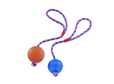 Rubber ball with rope   6 cm