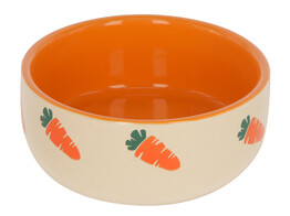 Gamelle ceramique pour rongeur beige/orange  250ml  O11 5cm