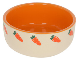 Gamelle ceramique pour rongeur beige/orange  500ml  O13cm