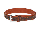 VEGAS HQ Halsband  bruin 35mm / 46 - 52 cm