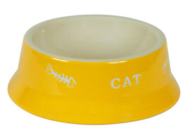 Keramieken bak Cat 200 ml  op kleur gesort.  rood/geel 