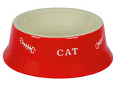 Keramieken bak Cat 200 ml  op kleurgesort.  rood/geel 