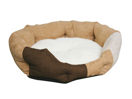 Ligbed AMY L 64 x B 57 cm bruin/beige