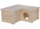 Hamsterhuis natural  3 hokjes 24 x 24 x 11 cm