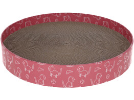 Kattenkrabbord Circle van karton  pink  O 34 cm