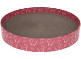 Kattenkrabbord Circle van karton  pink  O 34 cm