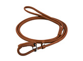 WAUDOG Softgenuine leather dog leash-halter  rolled  D 4 mm  L 135 cm brown