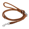 WAUDOG Softgenuine leather dog adjustable leash  rolled  D 6 mm  L 183cm brown