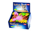 Zoo animals felt with rattle  with catnip   Display 24 pcs  16 - 17 cm