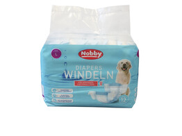 Diapers f. female dogs   12 pcs.  L   38 - 56 cm