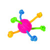 TPR ball with rope toy   O 8 cm