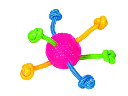 TPR ball with rope toy   O 8 cm