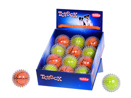 Plush Ball in TPR Spiky ball   8 5 cm  display 12 pcs