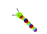 Plush crackle Caterpillar  with catnip   24 cm