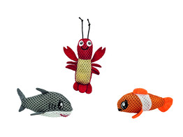 Mesh sea animals with catnip   Display 30 pcs  8-10 cm