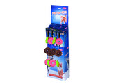 Rod with donuts  with catnip   Display 20 pcs  pole  50 cm  band with toy  60 cm